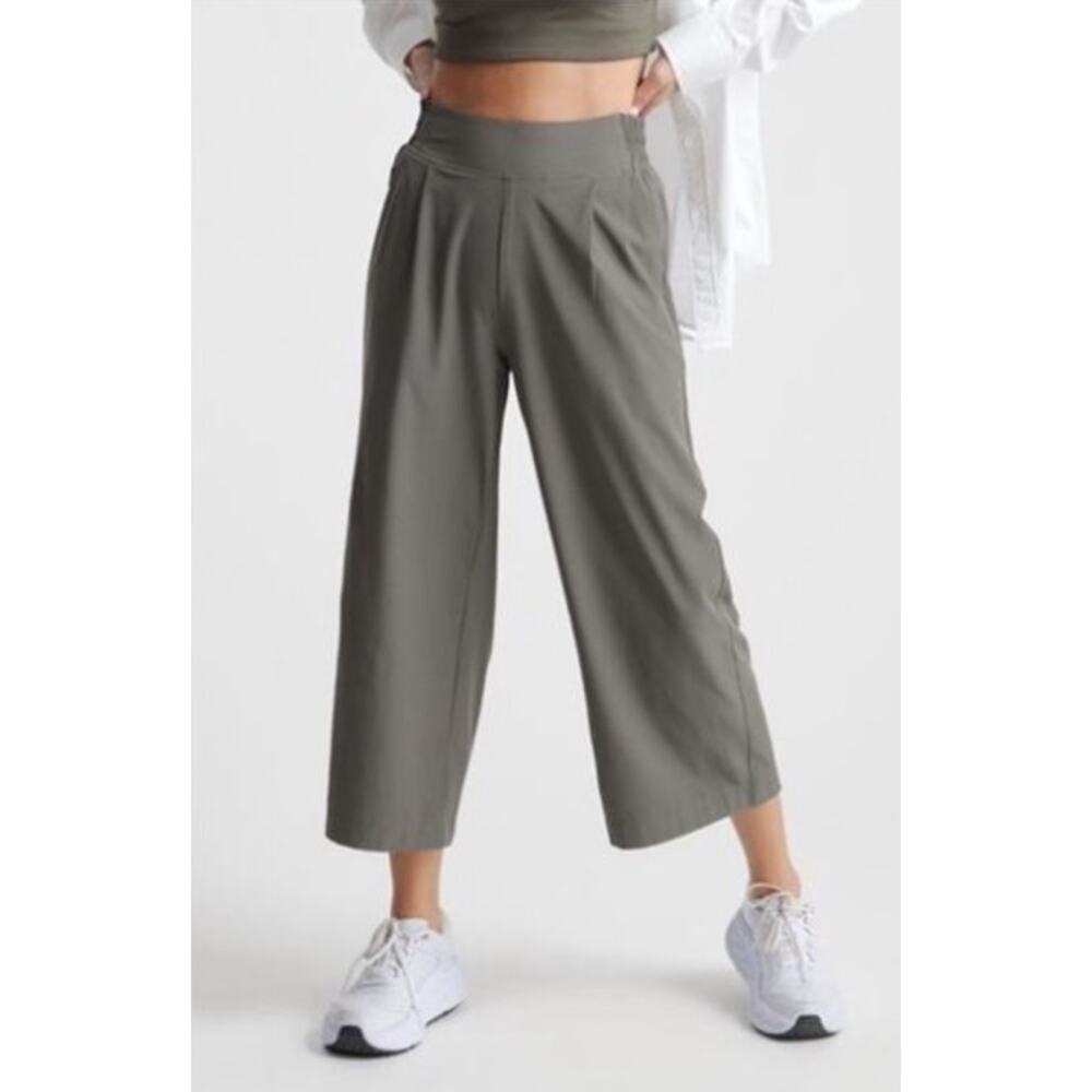 Quince Performance Tech Wide Leg Pants Gray Size Small